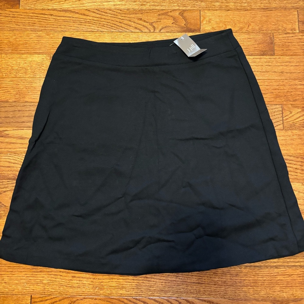 J. Jill Ponte A-line Black Knee Length Skirt New With Tags Women’s Size Small